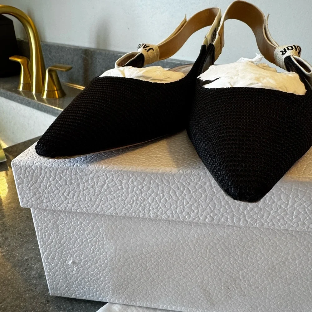 Dior Black J'Adior Slingback Shoes - Picture 7 of 12